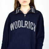 Vintage Woolrich half zip sweater pullover jumper in navy blue
