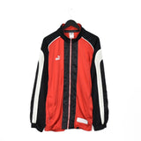 Vintage Puma zip up tracksuit track jacket trackie sweater windbreaker jumper sweatshirt pullover long sleeve in black white and red