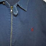 Vintage Ralph Lauren zip up jacket windbreaker tracksuit track jacket trackie sweater jumper sweatshirt pullover long sleeve in dark blue