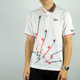 Vintage Reebok polo shirt t-shirt pullover in white
