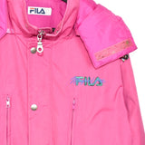 Vintage Fila Magic Lime zip up windbreaker tracksuit track jacket trackie sweater jumper sweatshirt pullover long sleeve in magenta/bright pink