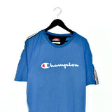 Vintage Champion t-shirt top blouse tee in cyan