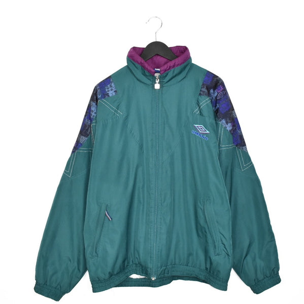 Vintage Umbro jacket coat track jacket longsleeve tee pullover windbreaker sweatshirt in dark green