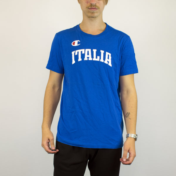 Vintage Champion t-shirt top blouse tee in navy blue