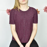 Super cute Twiggy top t-shirt crop top in purple