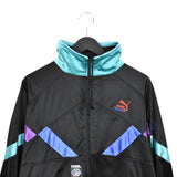 Vintage Puma track jacket longsleeve tee pullover windbreaker sweatshirt in black