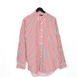 Vintage Ralph Lauren button down formal shirt long sleeve blouse top in green and red stripes