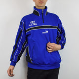 Vintage Jako track jacket tracksuit trackie in blue with black details