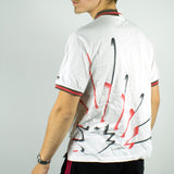 Vintage Reebok polo shirt t-shirt pullover in white