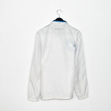 Vintage Adidas jacket track windbreaker coat pullover bomber jacket trench coat in white and blue