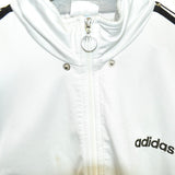 Vintage adidas tracksuit trackie jacket zip up sweater in white black and grey