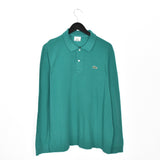 Vintage Lacoste long sleeve polo shirt tee blouse top in green
