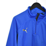 Vintage Puma quarter zip up long sleeve shirt tee blouse top sweatshirt in blue