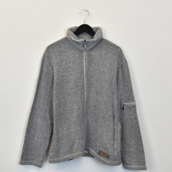 Vintage Fila jumper hoodie pullover sweatshirt windbreaker fleece track jacket in greg