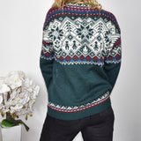 Vintage Salt Lake 2002 knitted sweatshirt jumper sweater top pullover in dark green