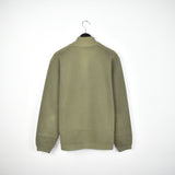 Vintage Champion half zip up sweater jumper pullover fleece track jacket hoodie in dark green