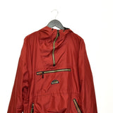 Vintage quarter zip up windbreaker fleece track jacket bomber jacket in red