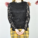 Cool see through sleeves Gina Tricot blouse jumper sweater top cardigan pullover in black