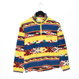 Vintage Sergio Tacchini quarter zip up pullover sweatshirt jumper windbreaker fleece track jacket in multi colours