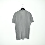 Vintage VERSACE top blouse shirt tee in silver grey