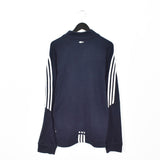 Vintage Adidas zip up sweatshirt longsleeve tee pullover jumper in dark blue and white