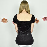 Super cute Punky top t-shirt crop top in gold and black