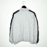 Vintage Arena quarter zip up sweatshirt jumper long sleeve tee pullover in grey and black