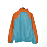 Vintage zip up jumper sweatshirt sweater pullover in orange and light blue