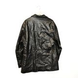 Vintage Aviatrix leather jacket windbreaker fleece track jacket bomber jacket in black