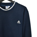 Vintage Adidas sweater jumper sweatshirt pullover long sleeve tracksuit trackie jacket in dark blue and white