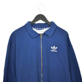 Vintage Adidas denim zip up jacket windbreaker tracksuit track jacket trackie sweater jumper sweatshirt pullover long sleeve in dark blue