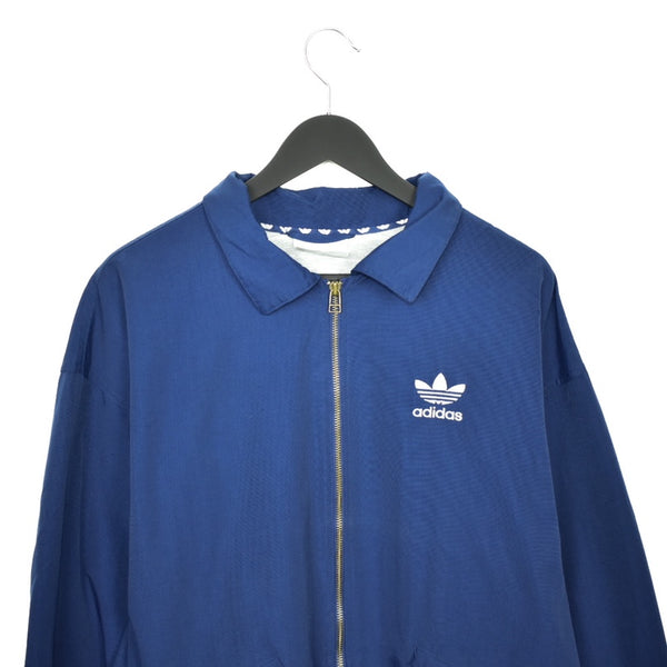 Vintage Adidas denim zip up jacket windbreaker tracksuit track jacket trackie sweater jumper sweatshirt pullover long sleeve in dark blue