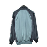 Vintage Adidas zip up tracksuit track jacket trackie sweater windbreaker jumper sweatshirt pullover long sleeve in dark green and black