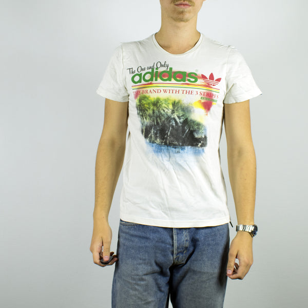 Vintage Adidas t-shirt top blouse tee in white