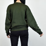 Vintage unique sweater pullover jumper in dark green