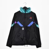 Vintage Puma track jacket longsleeve tee pullover windbreaker sweatshirt in black