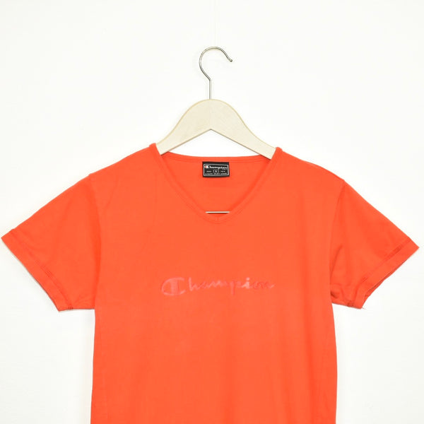 Vintage Champion t-shirt top blouse tee in bright orange