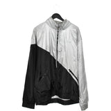 Vintage Reebok windbreaker zip up tracksuit track jacket trackie sweater jumper sweatshirt pullover long sleeve in grey and black