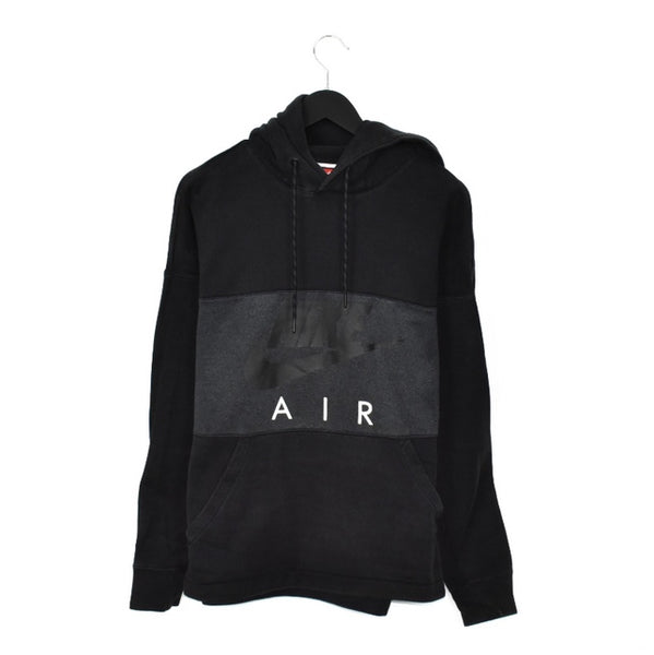 Vintage Nike Air hoodie pullover sweatshirt windbreaker fleece track jacket in black