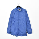 Vintage Nike puffer jacket windbreaker fleece track jacket bomber jacket in blhe