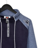 Vintage Kappa quarter zip up jumper hoodie pullover sweatshirt windbreaker track jacket in blue