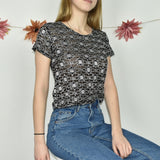 Cute see through Helios Collection top sweater t-shirt blouse in black