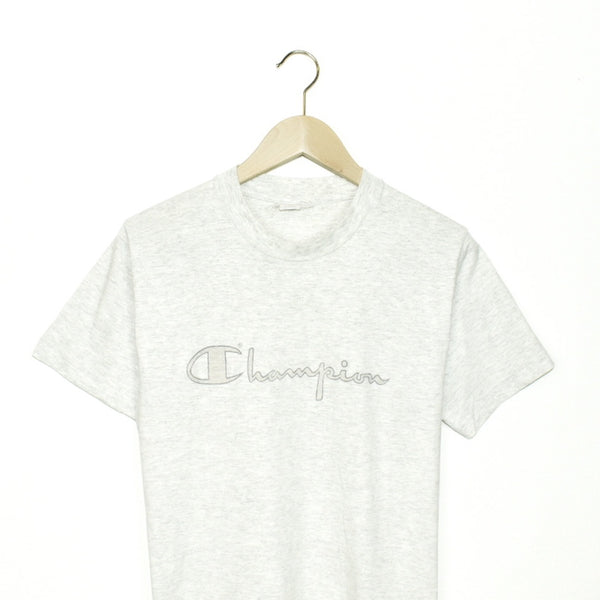 Vintage Champion t-shirt top blouse tee in light grey