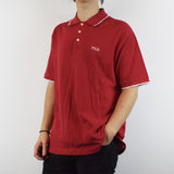 Vintage Fila polo shirt top blouse tee in red