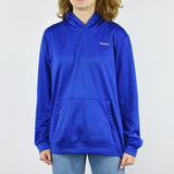 Reebok hoodie sweater sweatshirt jumper in blue, shinny material