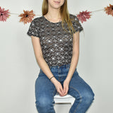 Cute see through Helios Collection top sweater t-shirt blouse in black