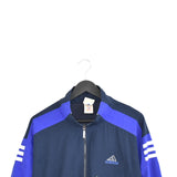 Vintage Adidas windbreaker tracksuit zip up jacket longsleeve tee pullover sweatshirt jumper in light and dark blue
