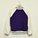 Vintage Converse All Star bomber jacket fleece windbreaker in purple and white