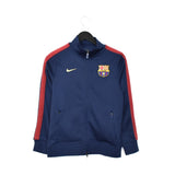 Vintage Nike FCB zip up tracksuit track jacket trackie sweater windbreaker jumper sweatshirt pullover long sleeve in blue and red
