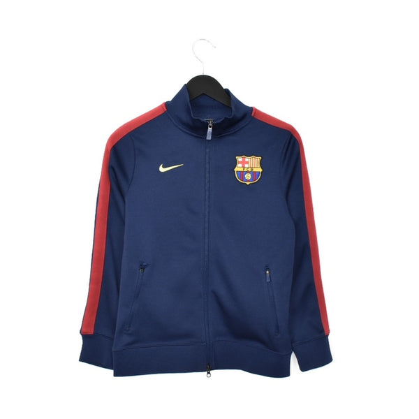 Vintage Nike FCB zip up tracksuit track jacket trackie sweater windbreaker jumper sweatshirt pullover long sleeve in blue and red